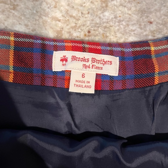 Red tartan skirt with pockets - Picture 2 of 5